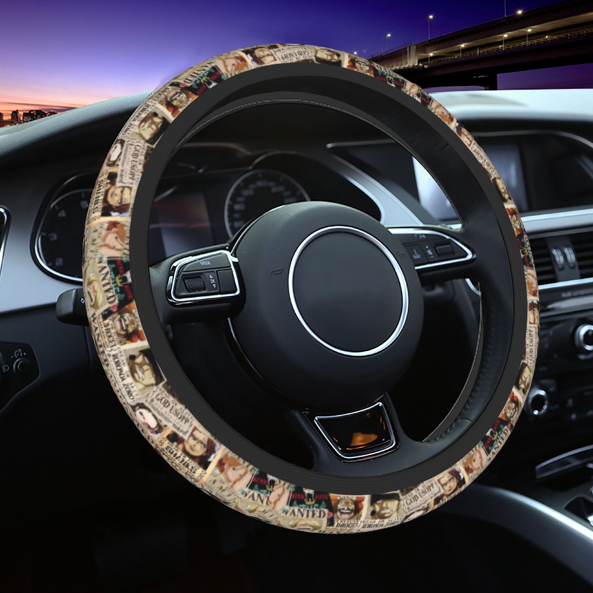 Car Accessories Japanese - Japanese Anime Car Steering Wheel Cover