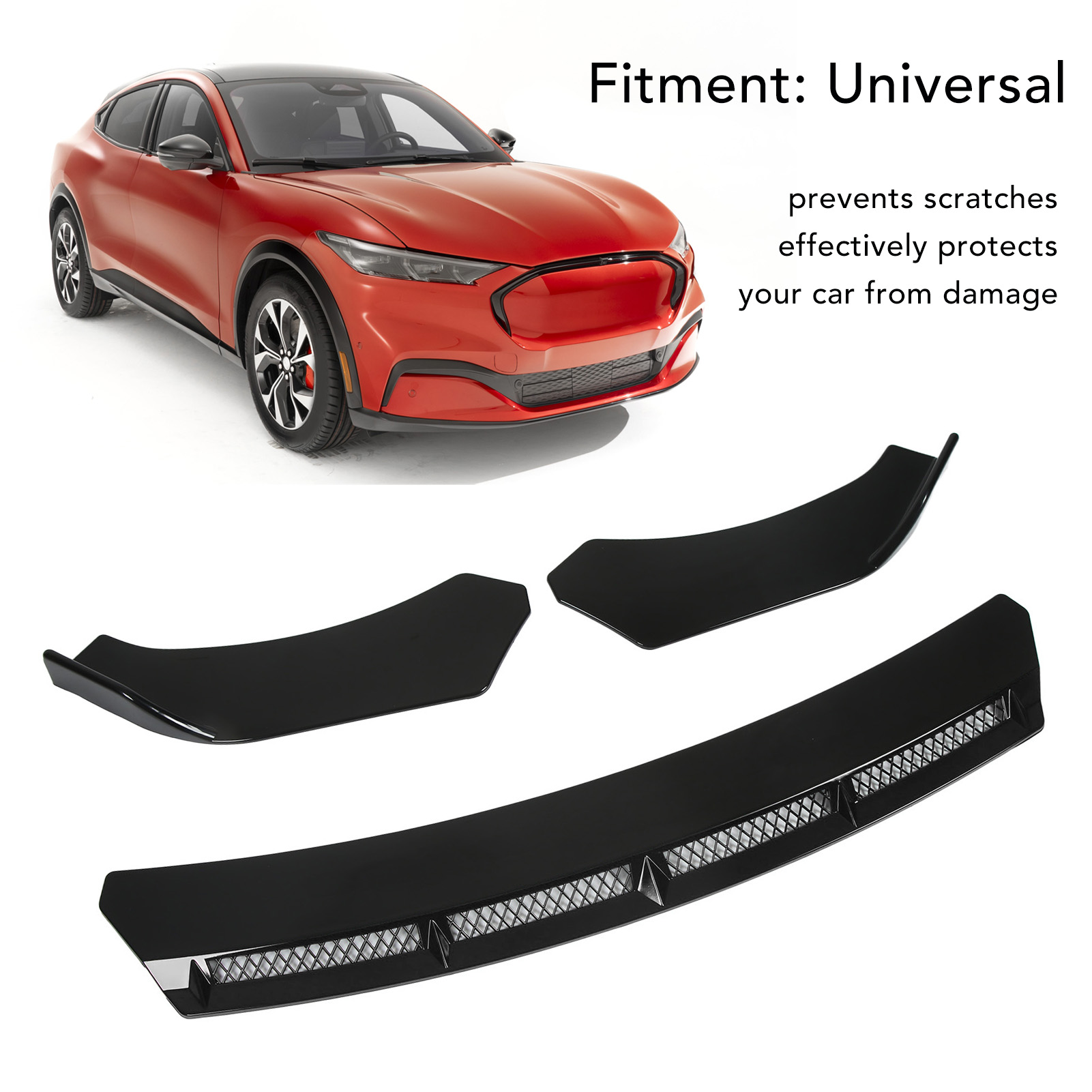 3pcs Car Front Bumper Lip Spoi - Car Accessories Lipa 评论和价格