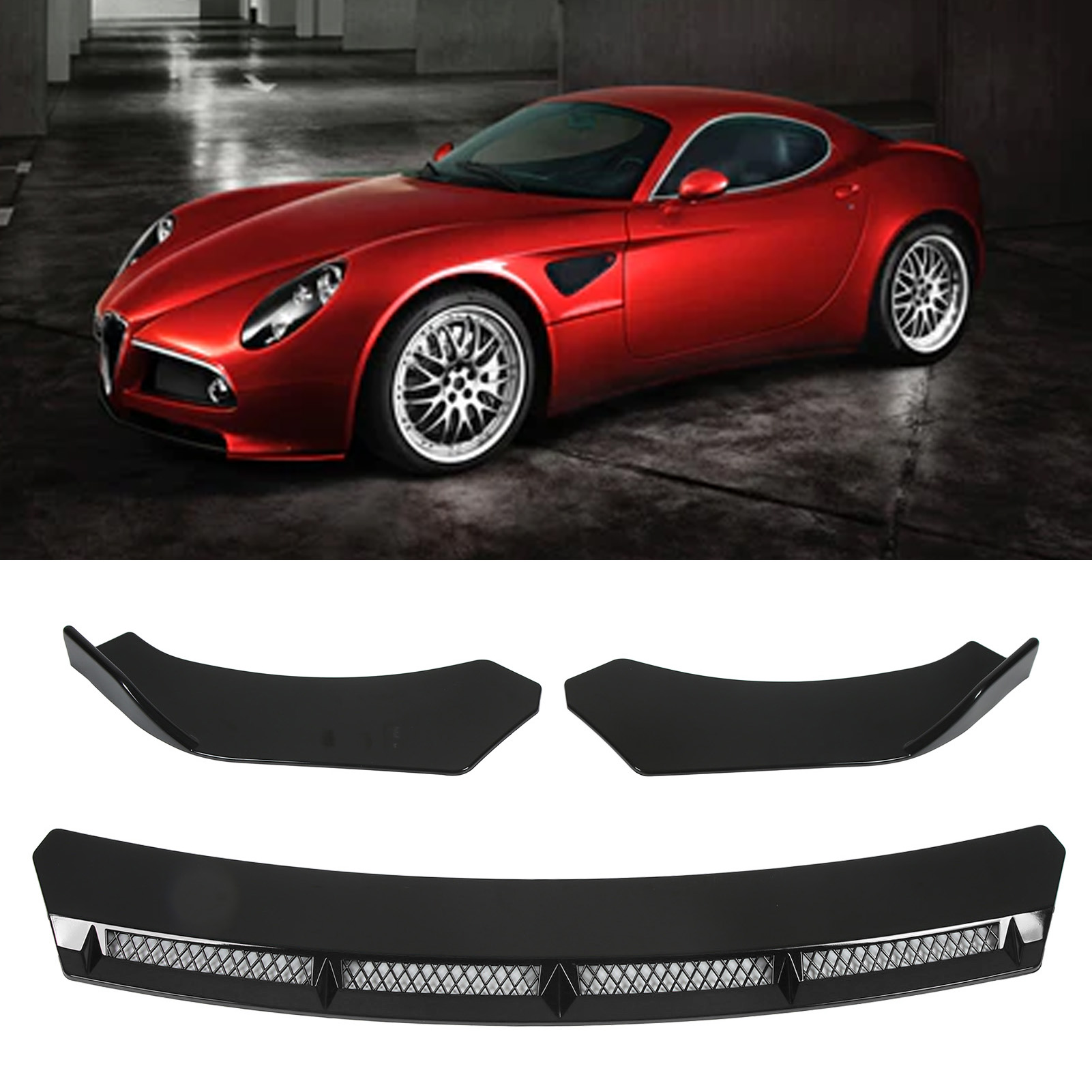 3pcs Car Front Bumper Lip Spoi - Car Accessories Lipa 评论和价格
