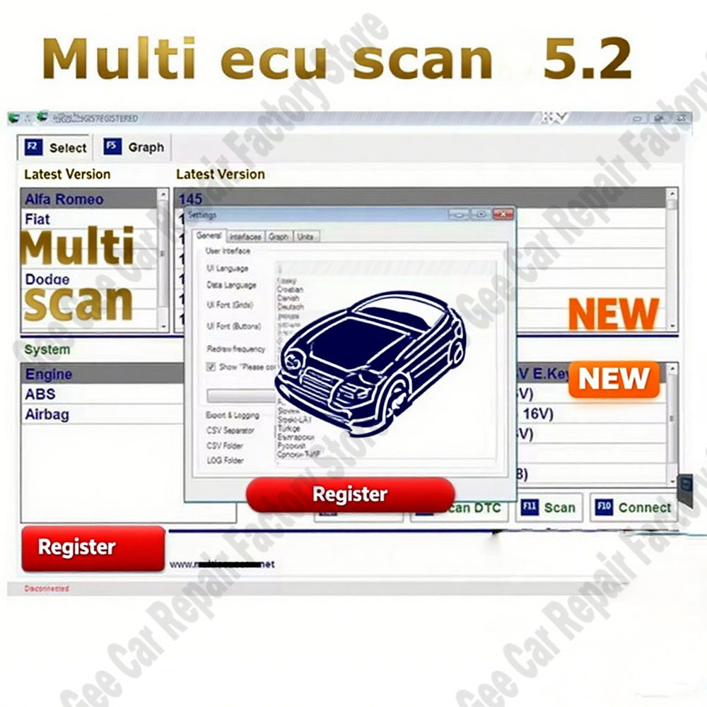 Latest Multiecuscan V5.2 Regis - Obd2 Scanner 评论和价格