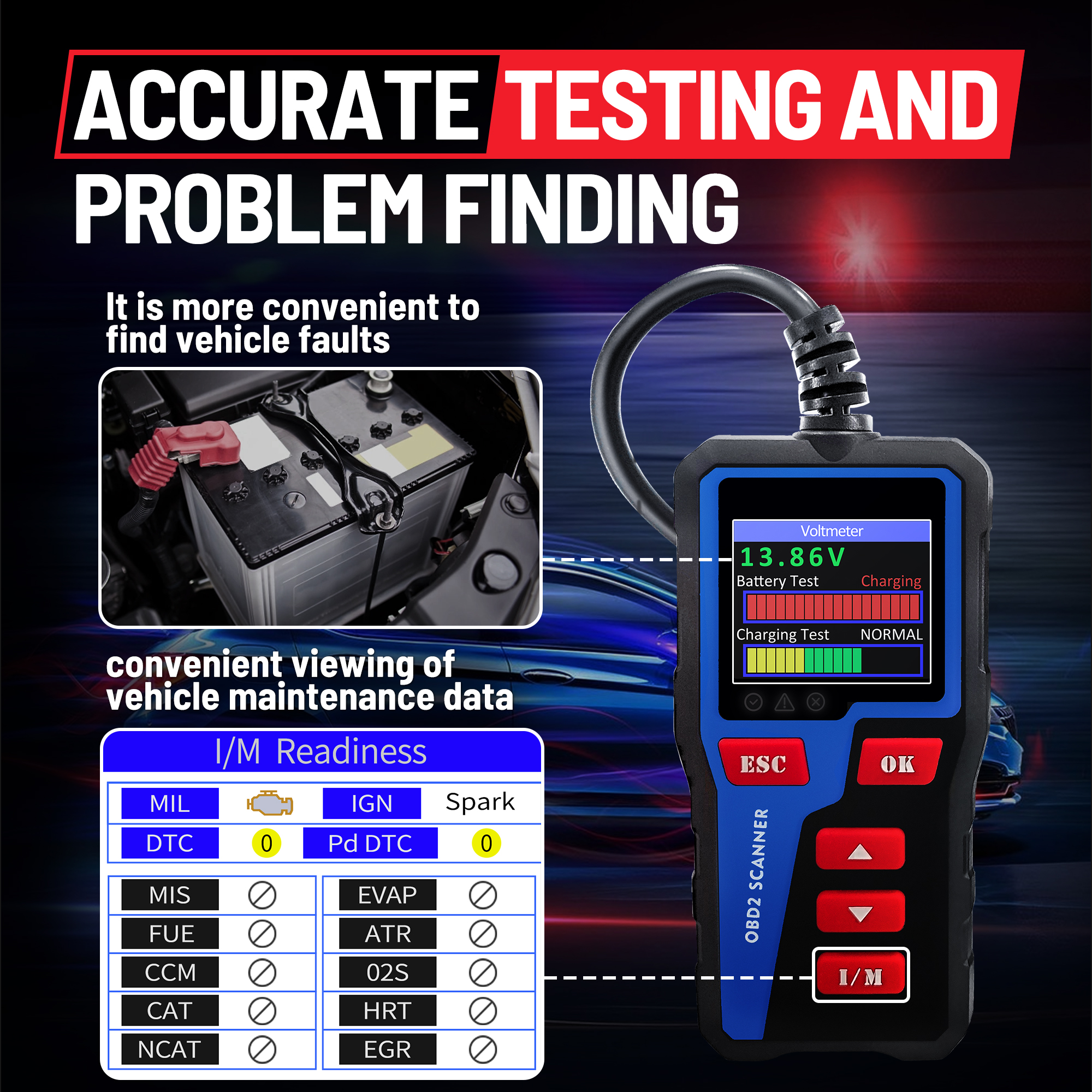 Forbell OBD2 Scanner with 2.36 - Obd2 Scanner 评论和价格