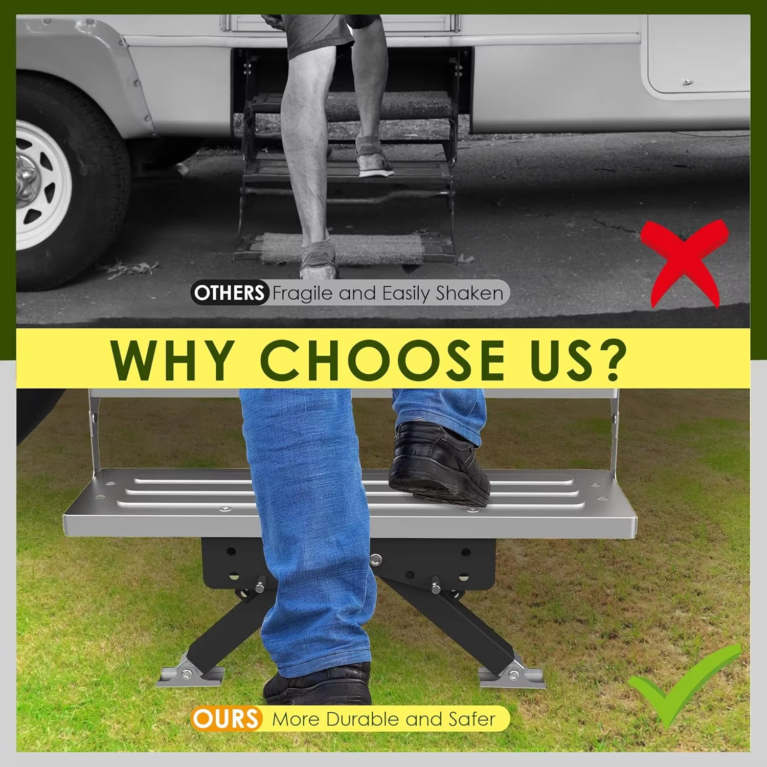 Heavy Duty RV Entry Step Stabi - Car Accessories For Camping 评论和价格