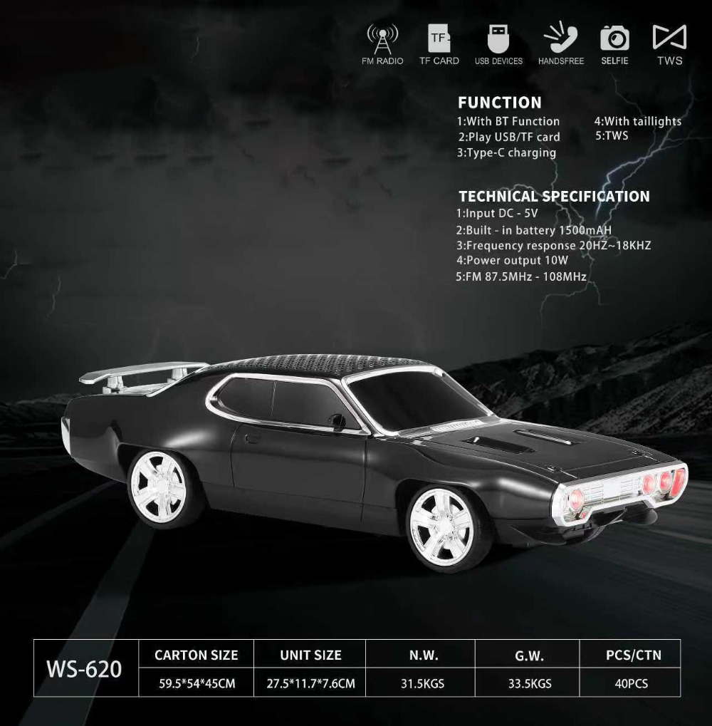 WS-620 Retro Car Shape Bluetoo - Car Accessories Amazon 评论和价格