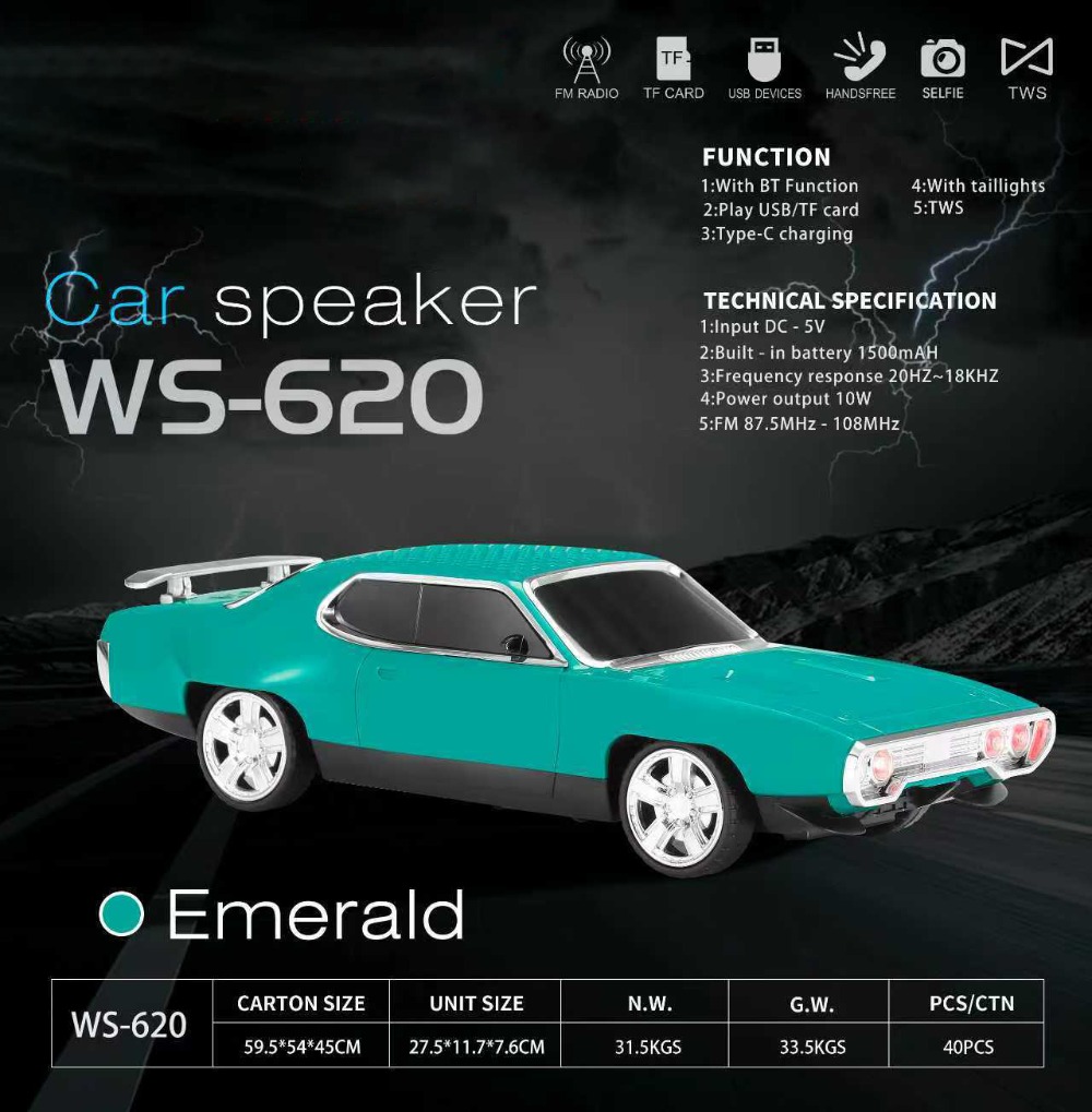 WS-620 Retro Car Shape Bluetoo - Car Accessories Amazon 评论和价格