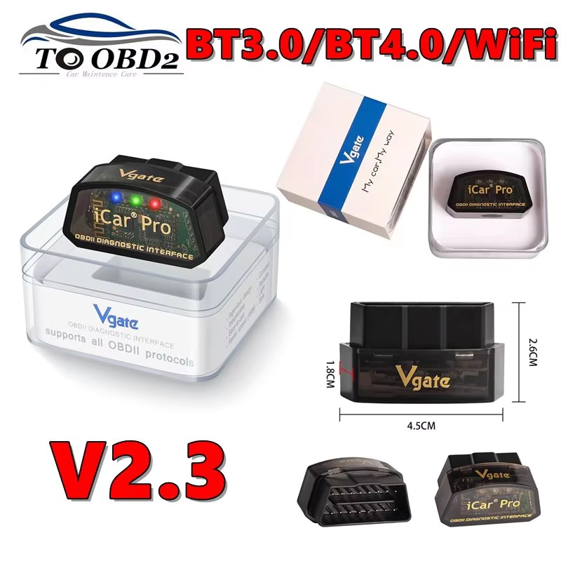 Vgate iCarpro ELM327 V2.3 Orig - Obd2 Scanner 评论和价格