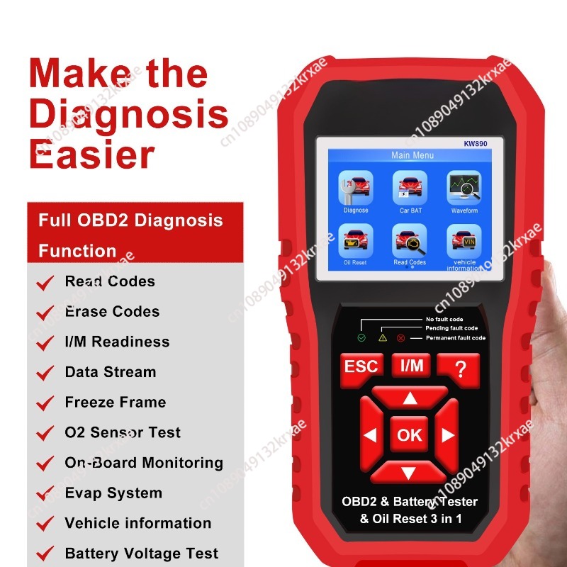 Suitable For KONNWEI KW890 Car - Obd2 Scanner 评论和价格